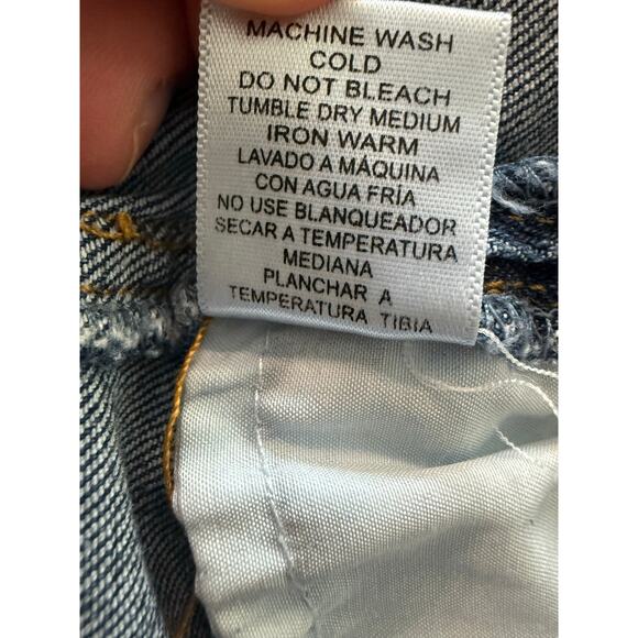 Love Tree‎ Denim Short-all Bib Shorts Distressed Utility Cowgirl- Large - Picture 7 of 7